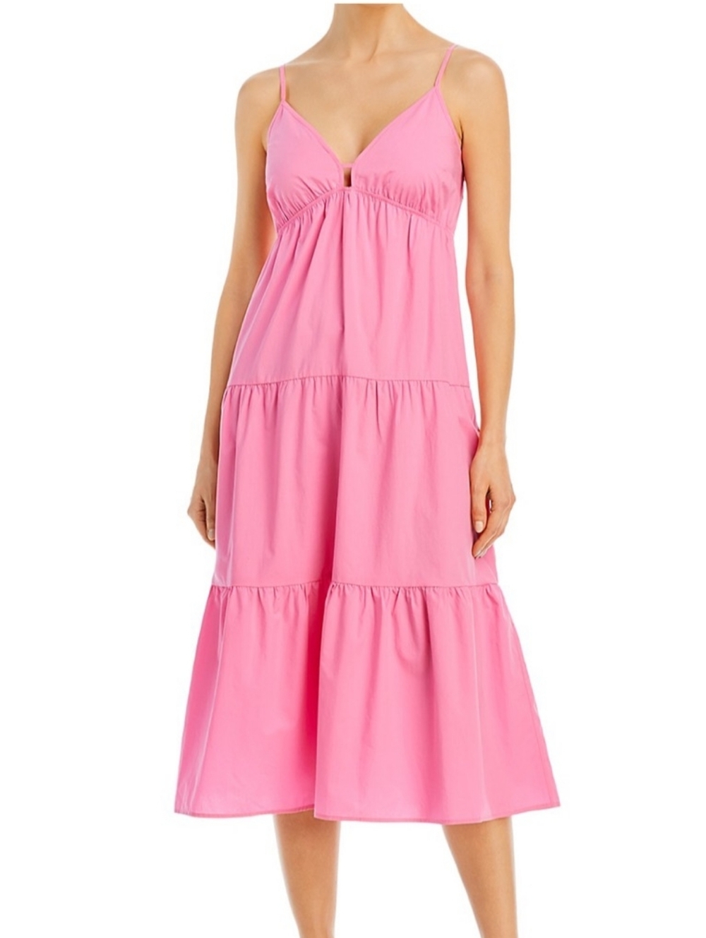 RAILS Avril Hot Pink Spaghetti-Strap Maxi Dress Large